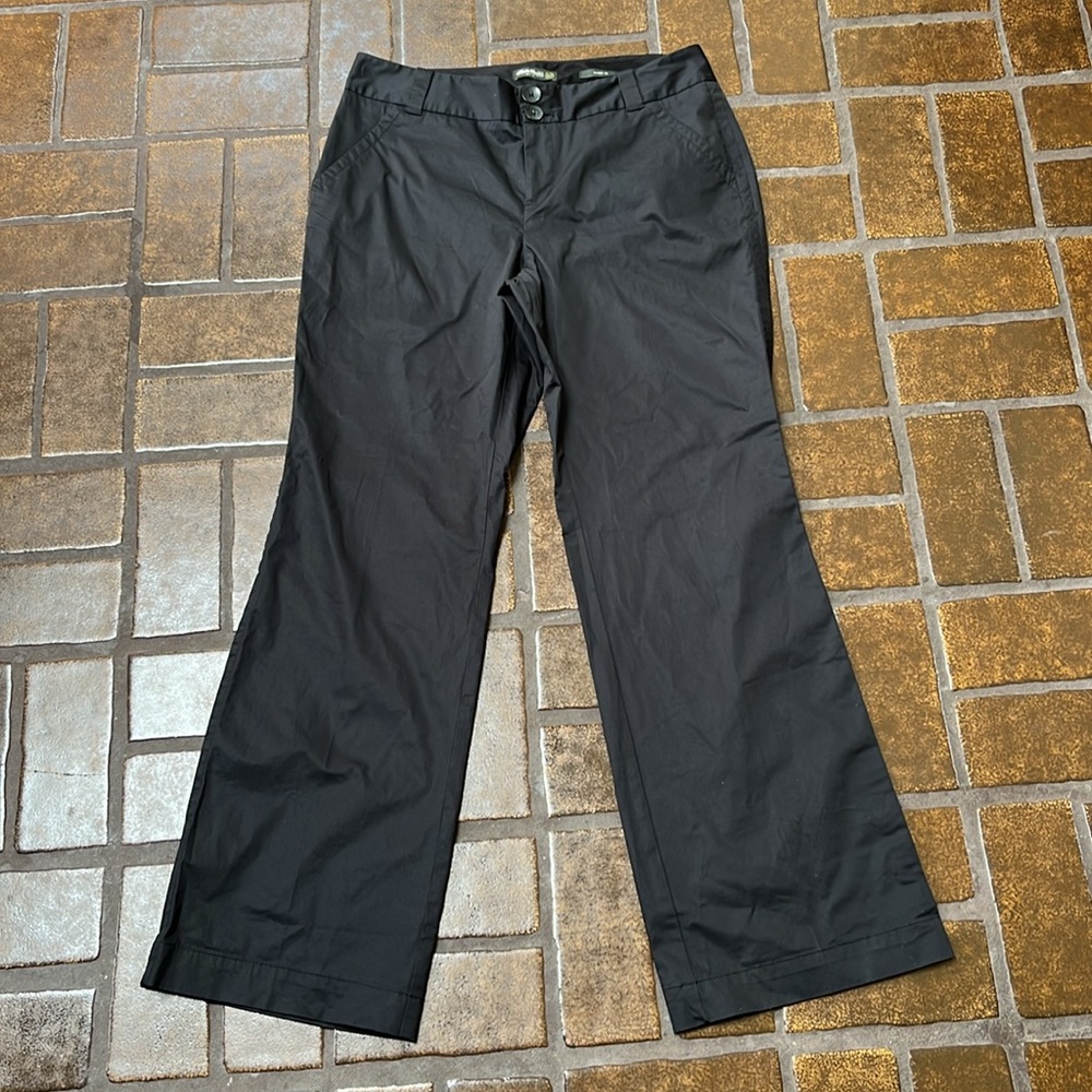 NWT Eddie Bauer Black Blakely Fit Sateen Trouser Pant